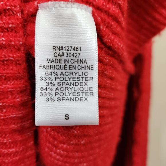 Wildfox Couture red very oversized buffy cut out sweater woman's size small - Picture 7 of 9